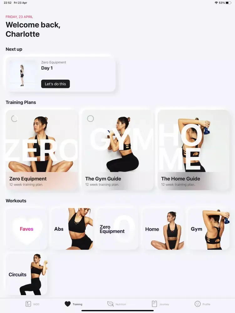 ภาพหน้าจอของ Pump: Home Workouts for Women iPad 