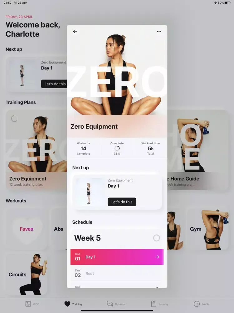 ภาพหน้าจอของ Pump: Home Workouts for Women iPad 