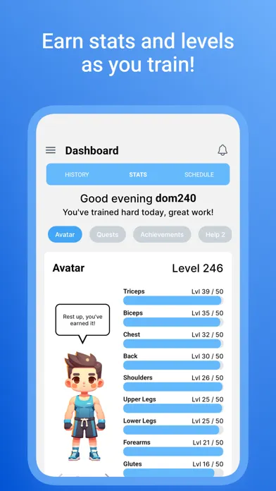 Workout Quest - Gamified Gym स्क्रीनशॉट