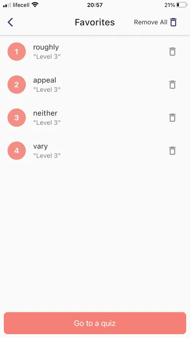 Ảnh chụp màn hình của Learn Top 5000 English Words