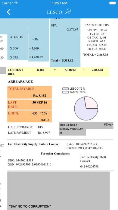 Captures d'écran de Electricity Bill