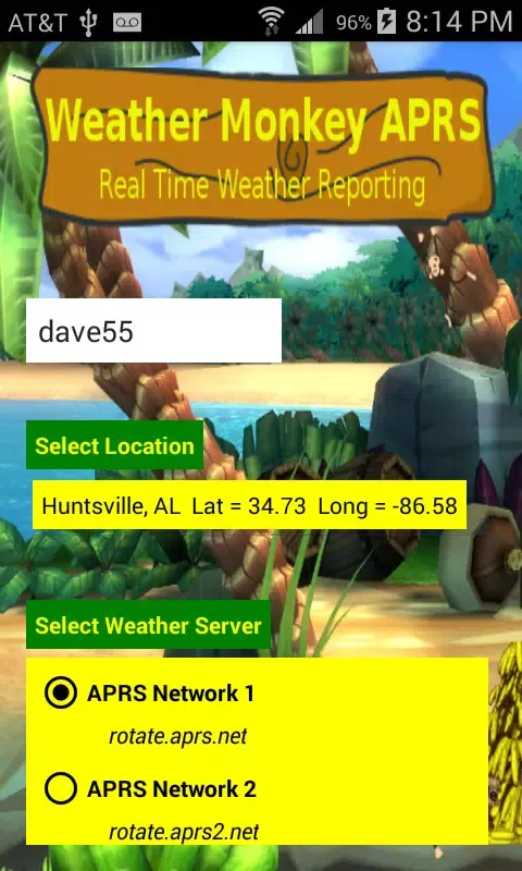 Ảnh chụp màn hình của Weather Monkey APRS