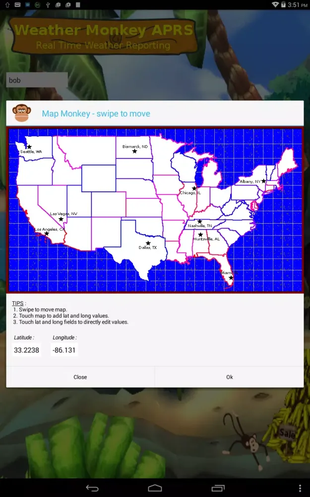 Ảnh chụp màn hình của Weather Monkey APRS