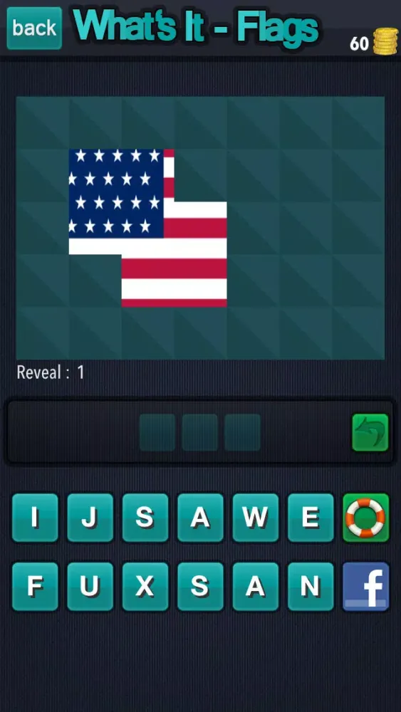 Ảnh chụp màn hình của What's it? ~ flags ~ guess the picture behind the squares