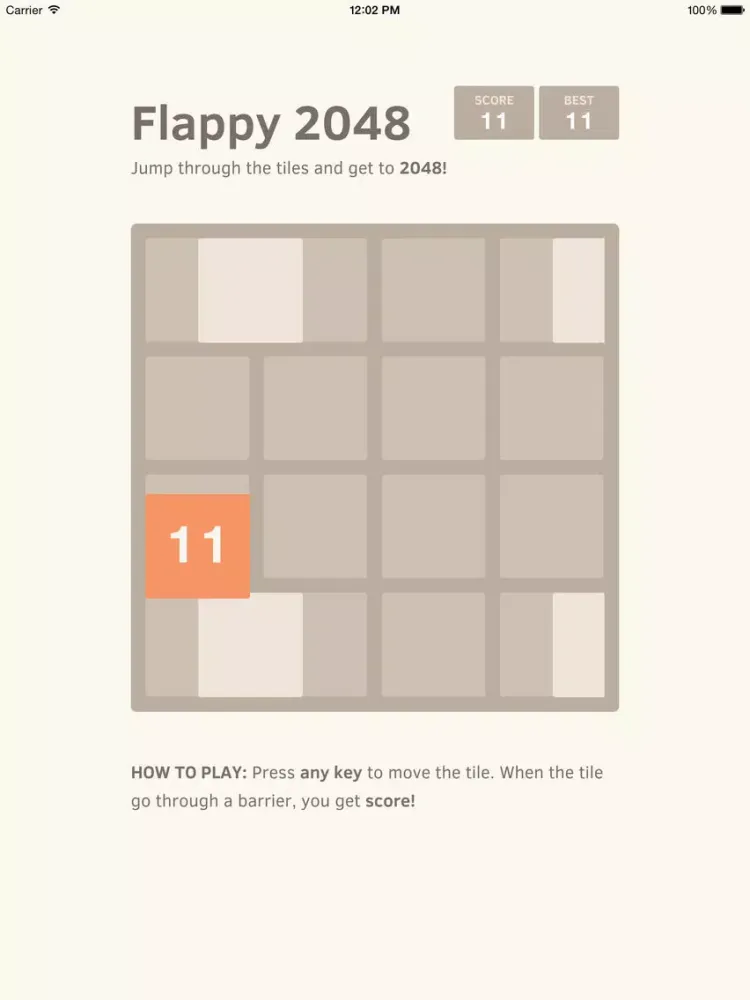 Скриншоты Flappy 2048 : Fly to 2048 and don't touch any white tile. iPad 