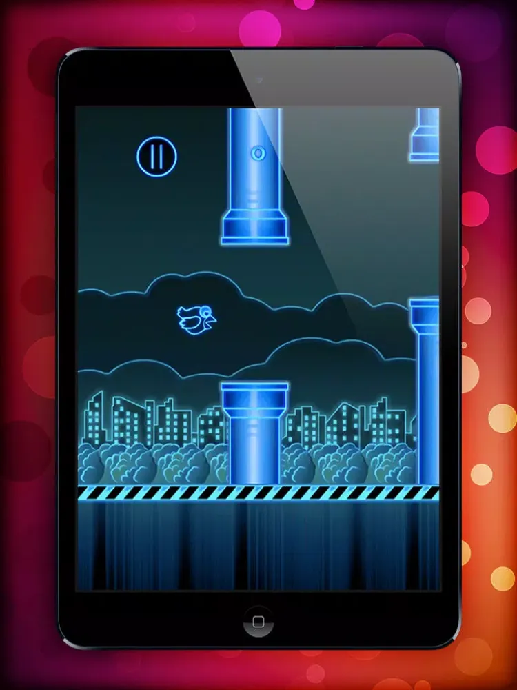 Capturas de pantalla de Tappy Bird Neon iPad 