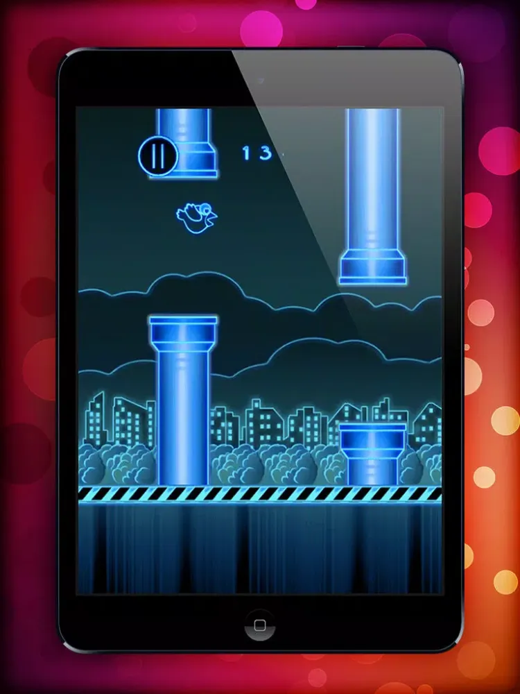 Capturas de pantalla de Tappy Bird Neon iPad 