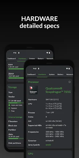 تصاویر DevCheck Device & System Info