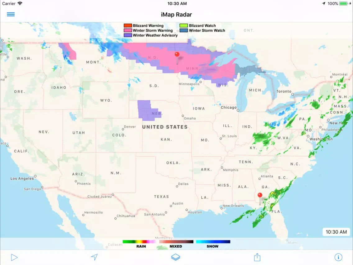 Ảnh chụp màn hình của FLASH Weather Alerts iPad 