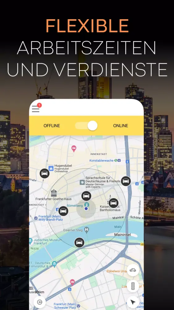 Tangkapan layar Flash Taxi Driver Deutschland