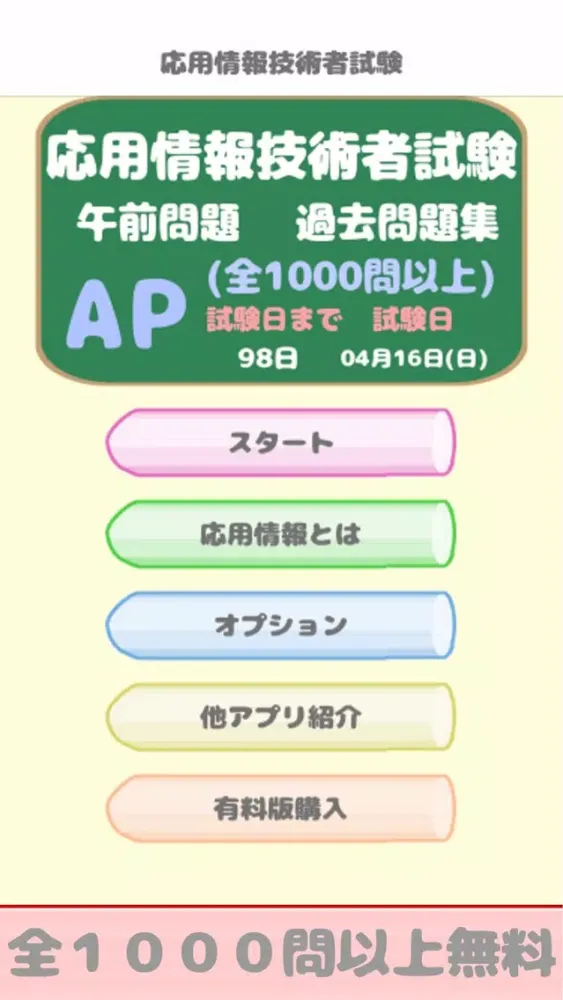 Zrzuty ekranu 応用情報技術者試験(AP)午前問題