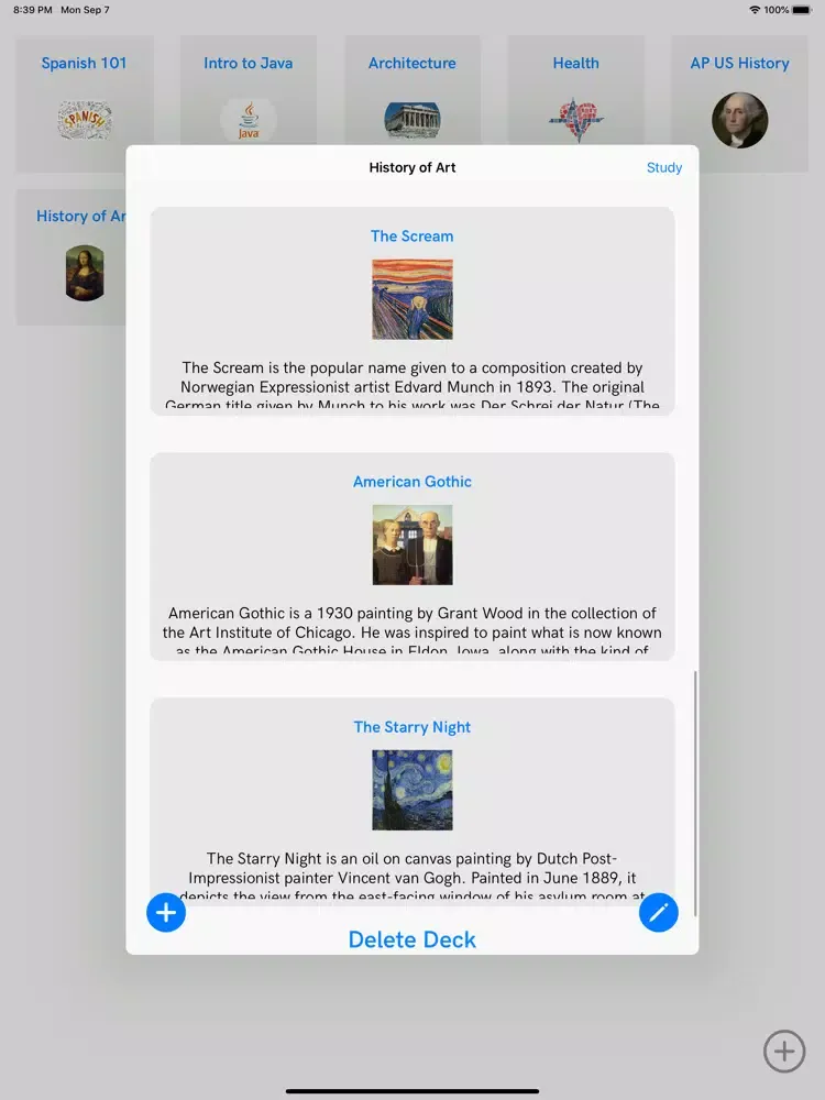 Pro FlashCard Maker iPad 應用截圖