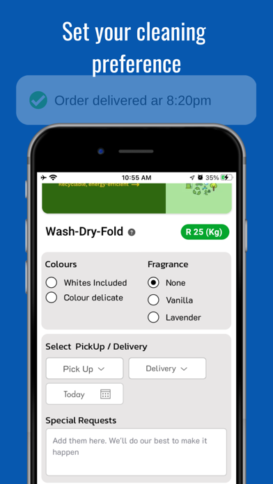 ภาพหน้าจอของ FoldMe Laundry Service