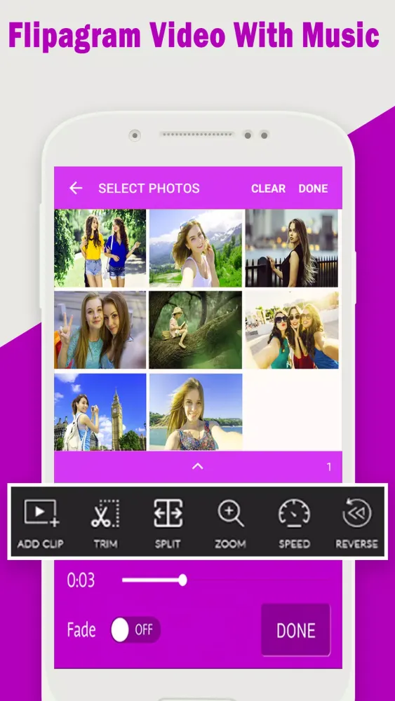 Flipagram video maker + music new 2018应用截图