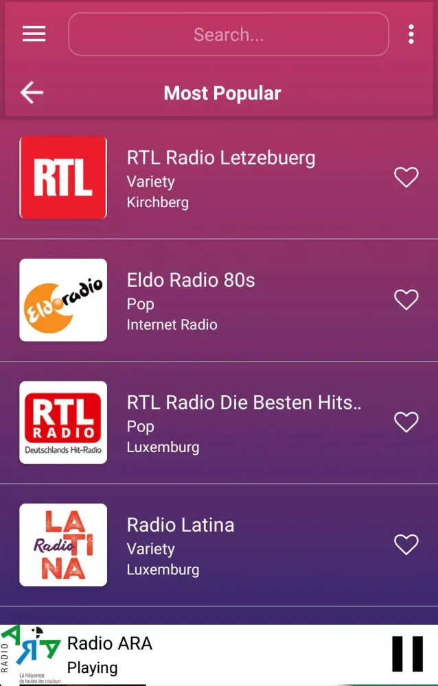 A2Z Luxembourg FM Radio Ekran Görüntüleri