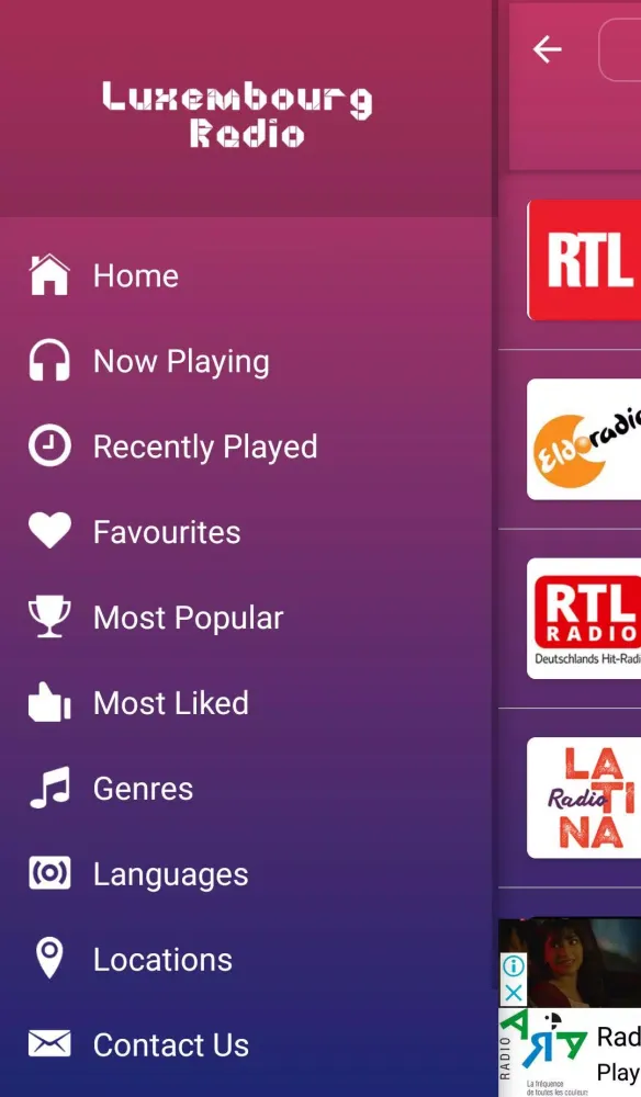 A2Z Luxembourg FM Radio Ekran Görüntüleri