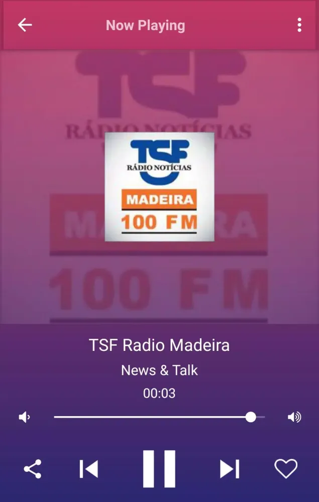 ภาพหน้าจอของ A2Z Portugal FM Radio