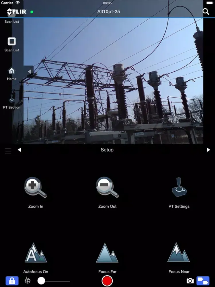 ภาพหน้าจอของ FLIR Mobile iPad 