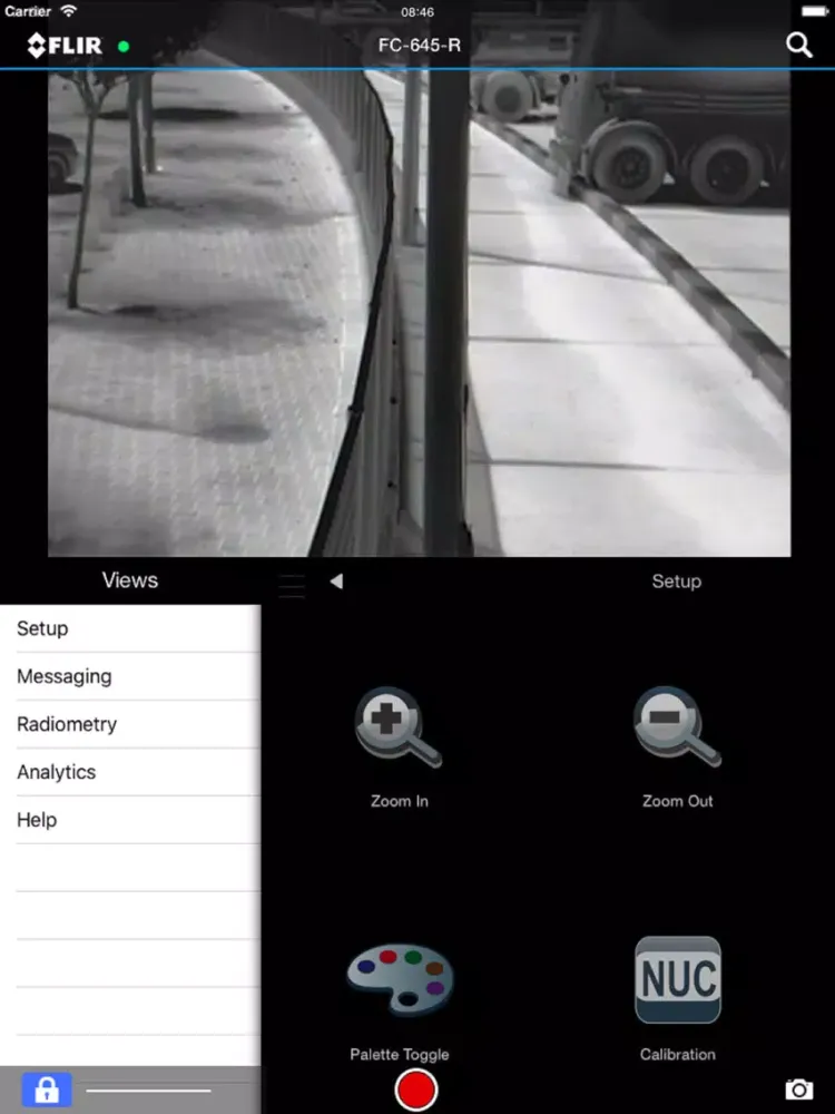 ภาพหน้าจอของ FLIR Mobile iPad 