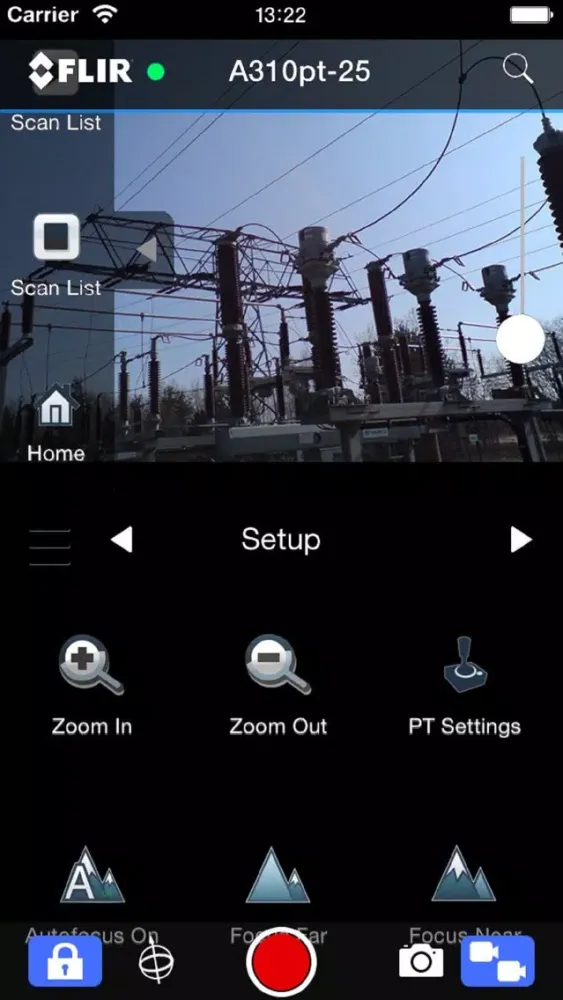 ภาพหน้าจอของ FLIR Mobile