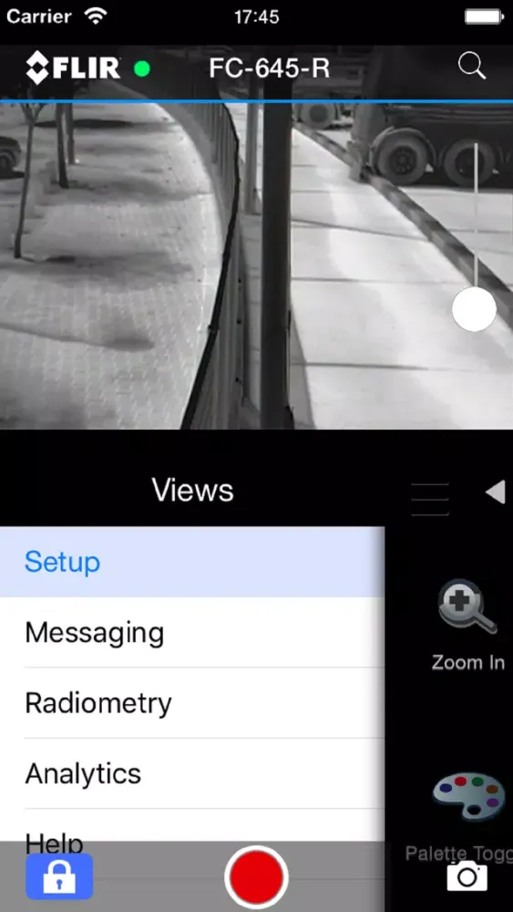 ภาพหน้าจอของ FLIR Mobile