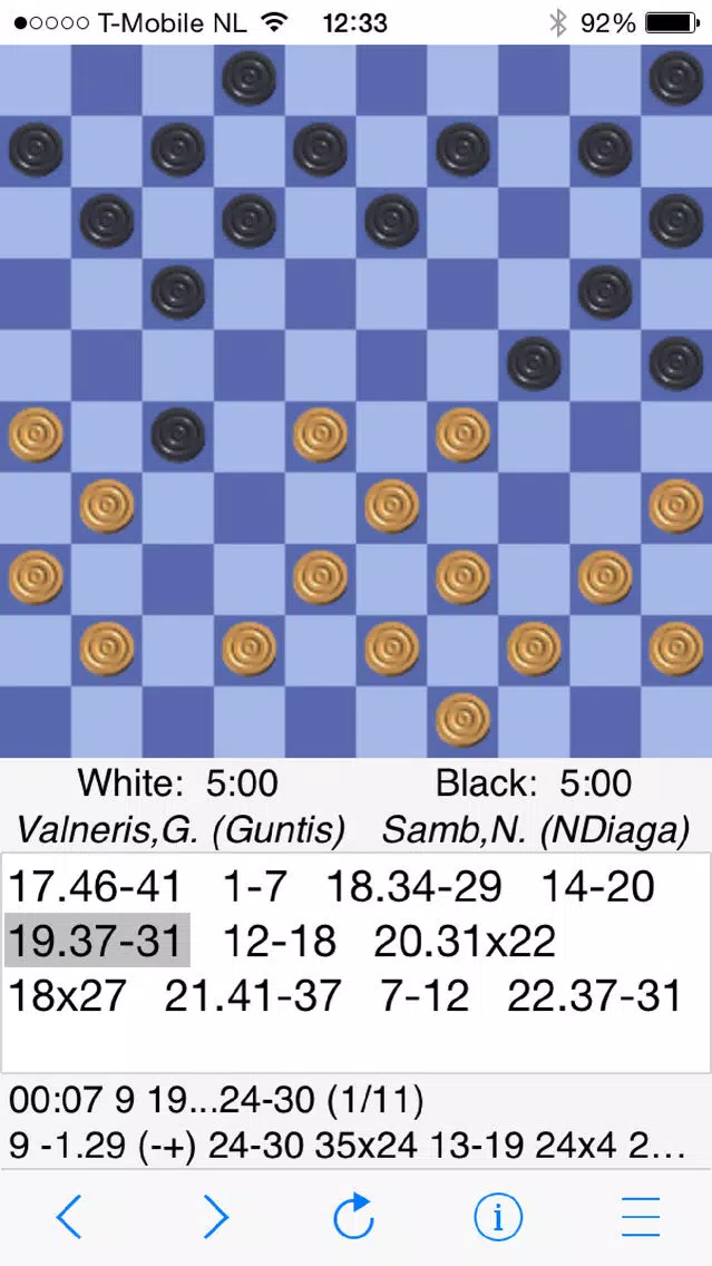 Captures d'écran de Flits Draughts