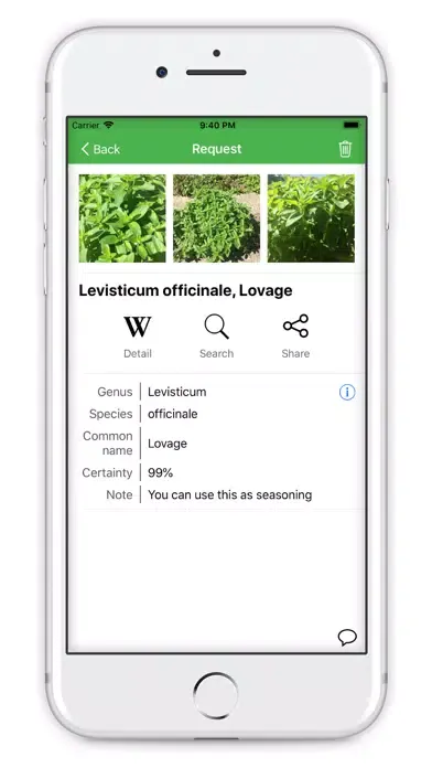 Capturas de tela do FlowerChecker, plant identify