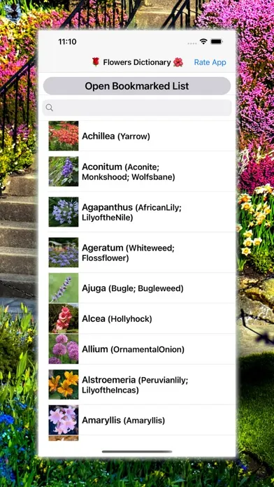 Flowers Dictionary with Images スクリーンショット