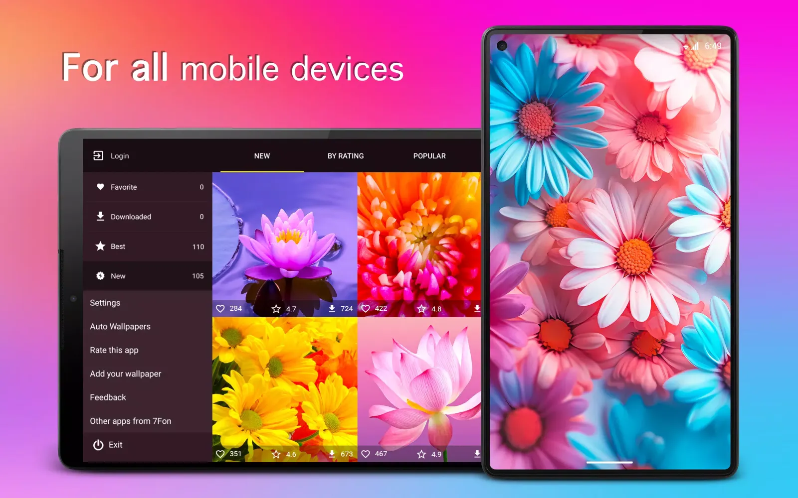 Screenshot di Flower Wallpapers 4K