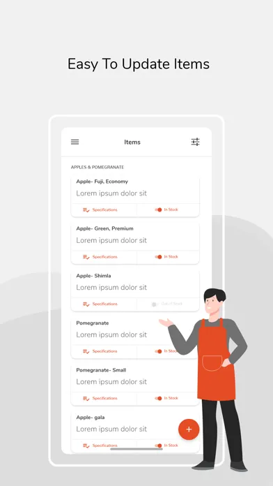 Capturas de tela do ESuper Merchant (Flutter)