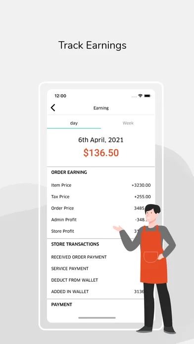 Capturas de tela do ESuper Merchant (Flutter)