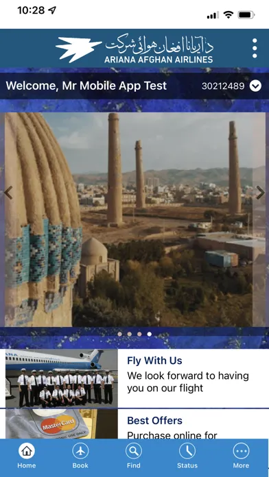Zrzuty ekranu Ariana Afghan Airlines