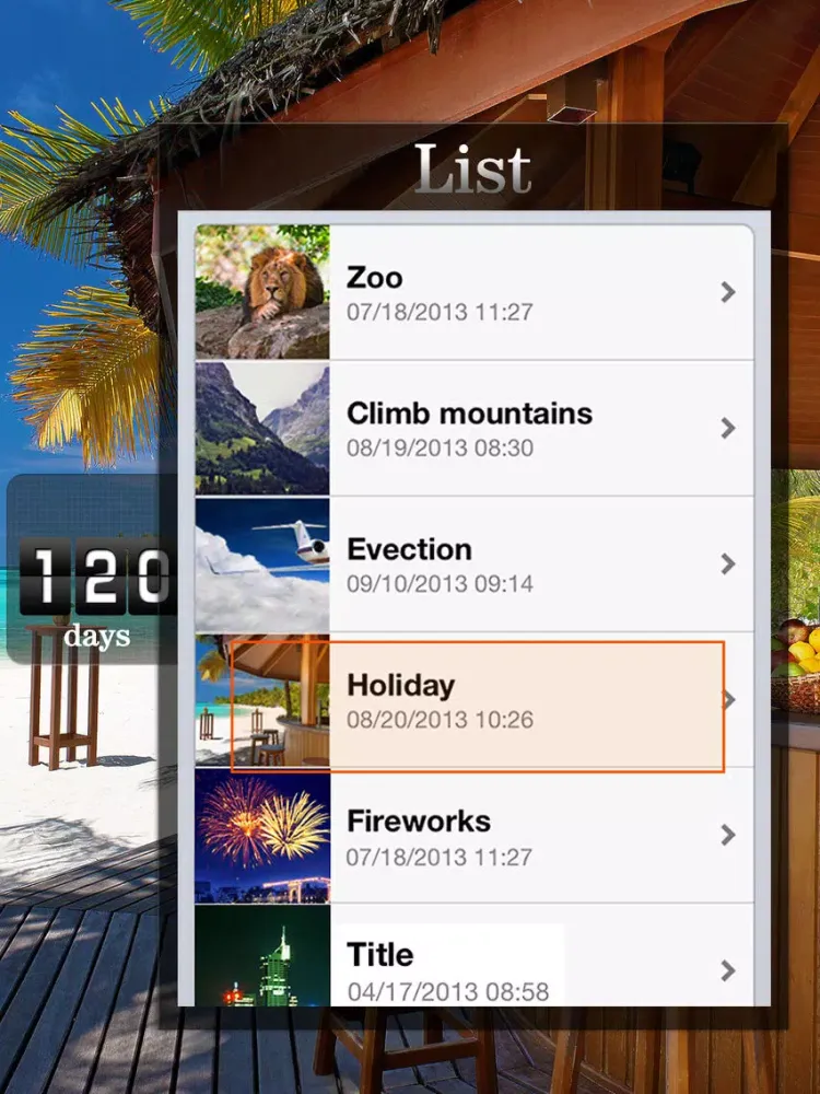 Countdown App Pro (Big Day Event Reminder & Digital Clock Timer Counter) iPad  Screenshots