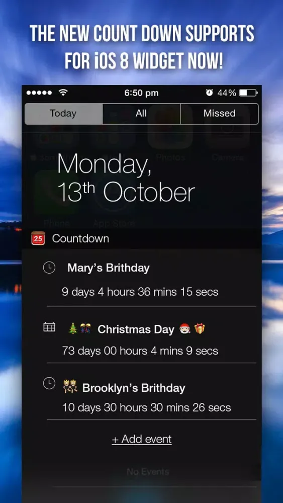Countdown App Pro (Big Day Event Reminder & Digital Clock Timer Counter) Screenshots