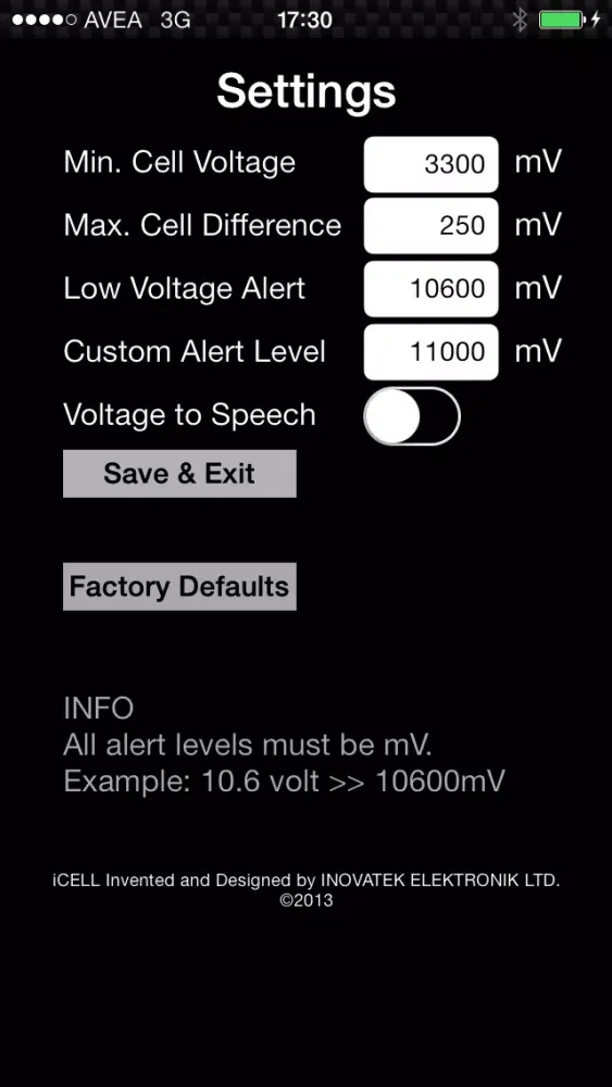 Tangkapan skrin iCELL Battery Monitor