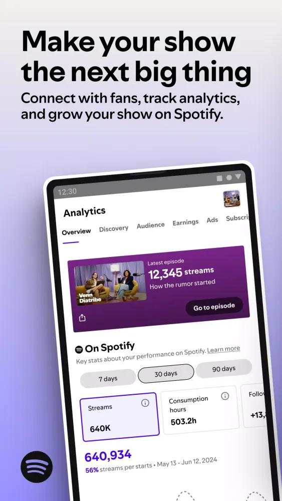 Screenshot di Spotify for Creators