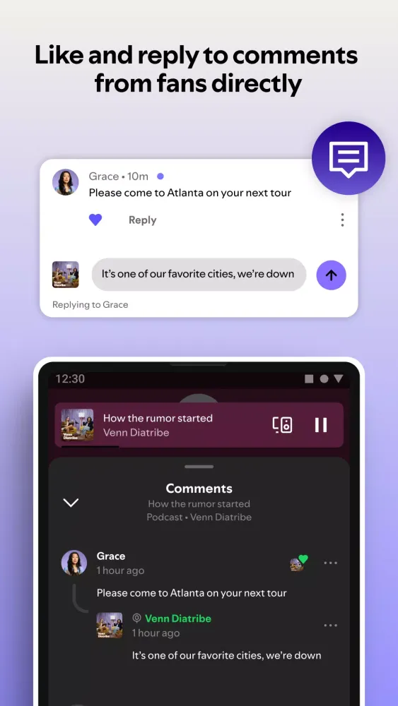 Screenshot di Spotify for Creators