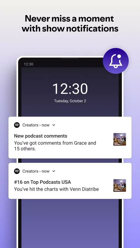 Screenshot di Spotify for Creators