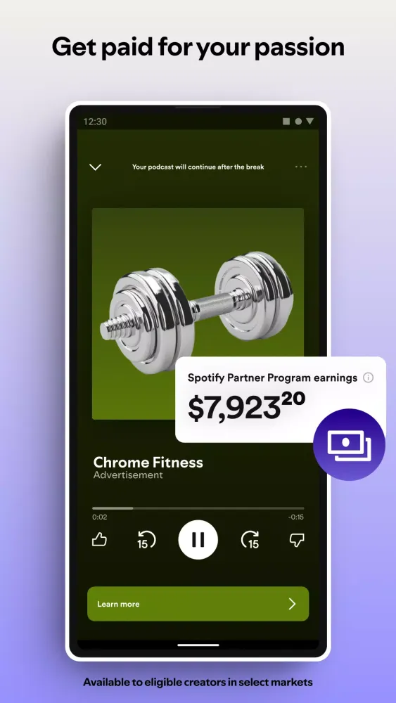 Screenshot di Spotify for Creators