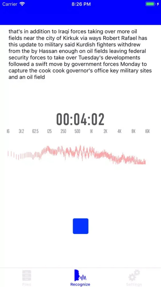 Speech Recognition - RECOG Screenshots