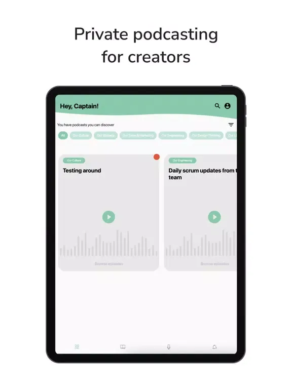 dive.fm | Private podcasting iPad  Ekran Görüntüleri