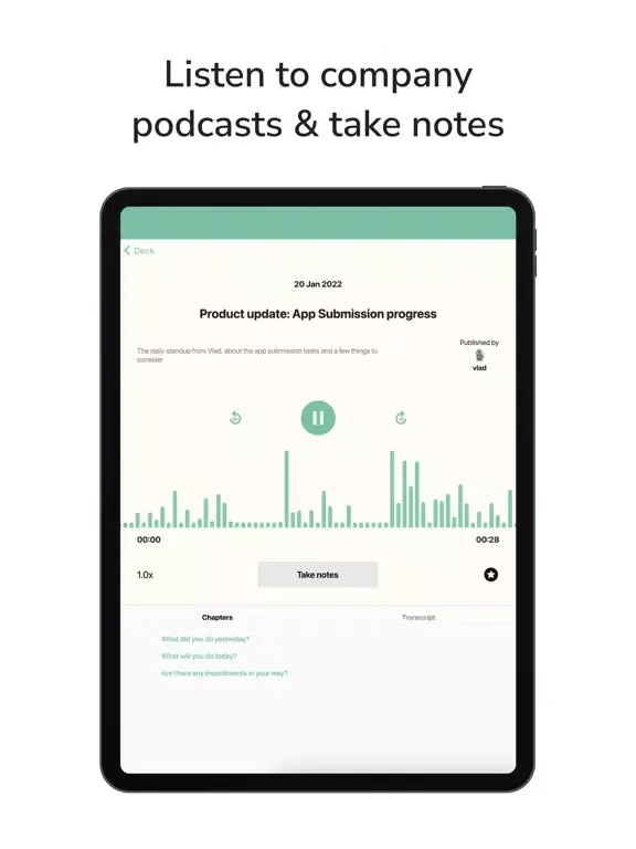 dive.fm | Private podcasting iPad  Ekran Görüntüleri