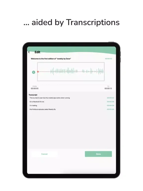 dive.fm | Private podcasting iPad  Ekran Görüntüleri