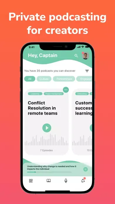 dive.fm | Private podcasting Ekran Görüntüleri