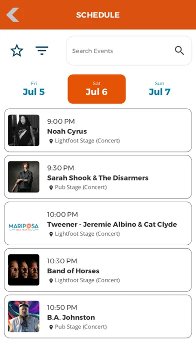 Mariposa Folk Festival Screenshots
