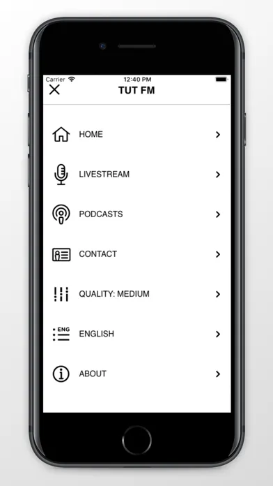 Ảnh chụp màn hình của TUT FM