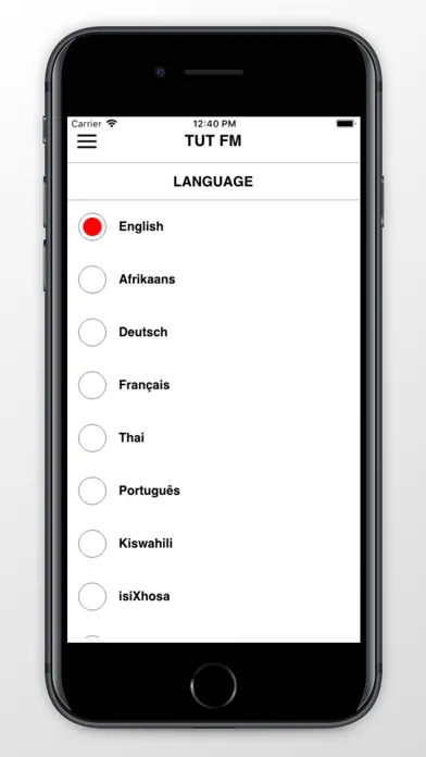 Ảnh chụp màn hình của TUT FM