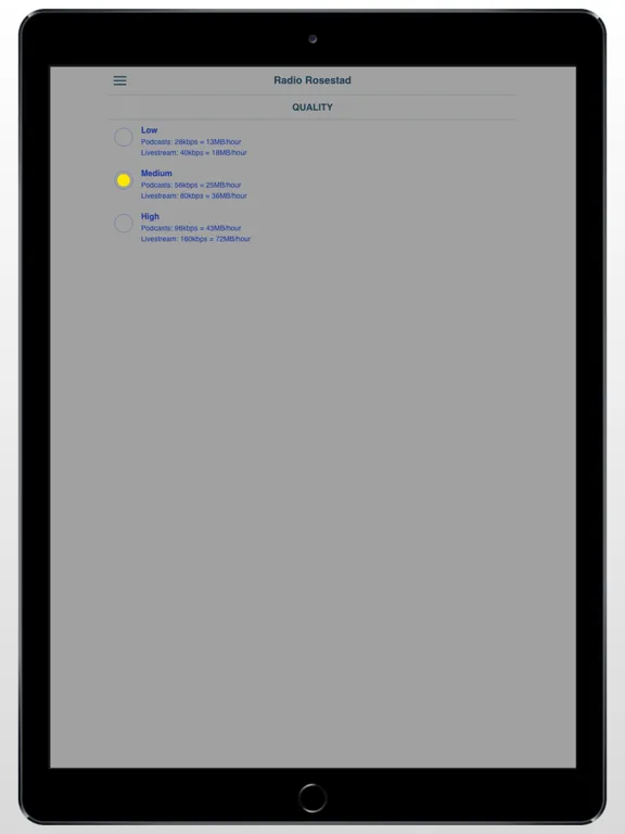 Capturas de pantalla de Radio Rosestad iPad 