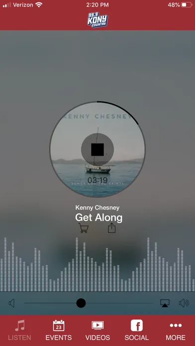Capturas de tela do KONY Radio