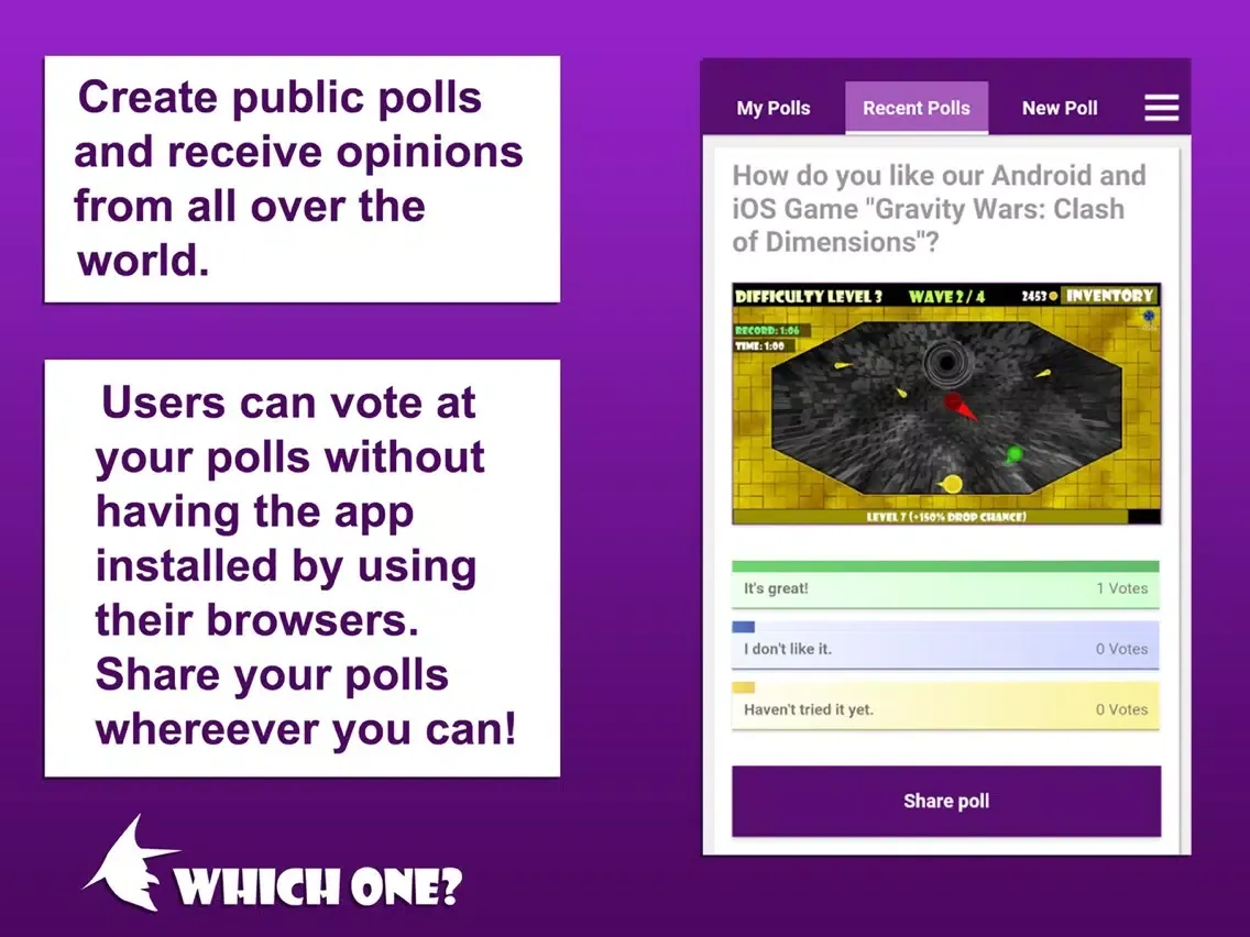 ภาพหน้าจอของ Which One? Polls iPad 